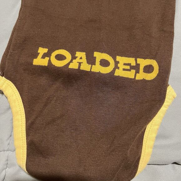 Lazy One Baby Infant Boy One-Piece Bodysuit Creeper Big Shot Brown 6 Months - Picture 6 of 7